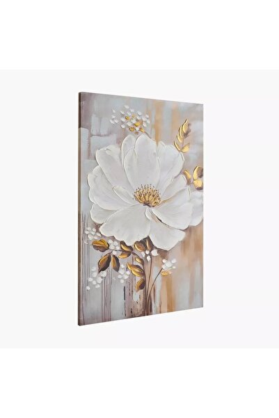 Generic Hand-painted framed wall panel of 80% agate Peony - 80x3x120 cm