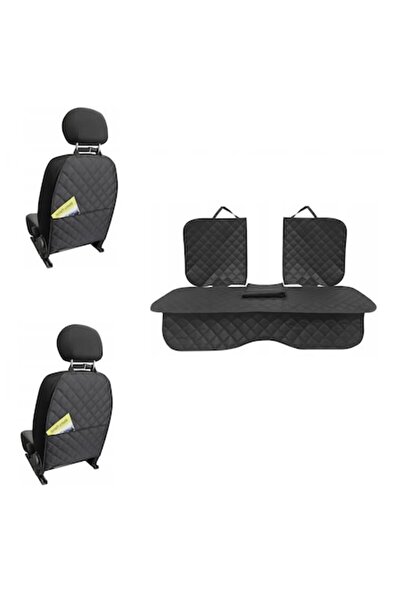 Metru Patrat Set of 3 car seat protectors, Square Meter, universal, quilted, black, washable, waterproof