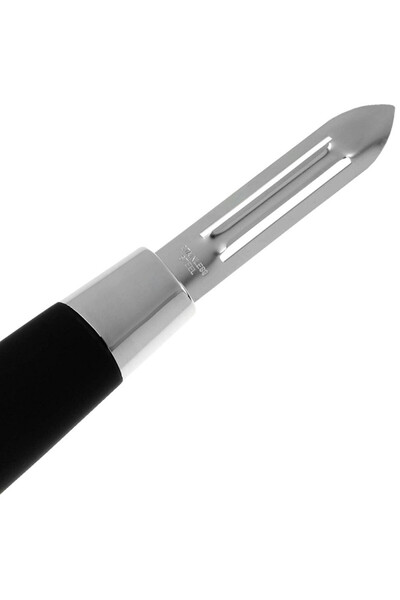 FACKELMANN 25959 Monaco Peeler, Stainless Steel, 20.1 cm, Black
