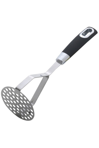 FACKELMANN Potato press 25955 Monaco, 27.5 cm, Stainless steel, Black