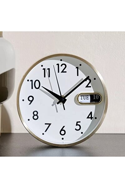 Generic ساعة طاولة ساراتوجا ويلا مع تقويم - ١٧.٥ × ٥.٢ × ١٧.٥ سم