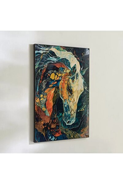 Generic صورة مؤطرة لحصان أوديان قبرصي - 60x90x2.5 سم