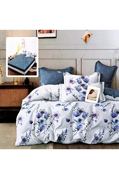 PATONE Lenjerie de pat finet, cearceaf cu elastic 180x200cm, 6 piese, pentru ...