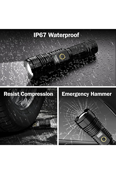 Primo Plus P99 super light rechargeable flashlight Ideal for travel and camping Multifunctional charging