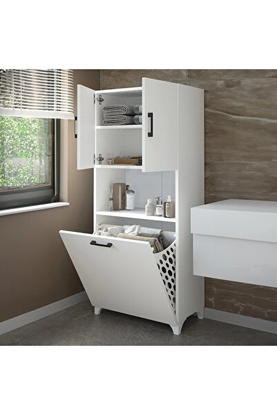 Generic Modulix Fargo 2-Door Bathroom Cabinet with Laundry Bag