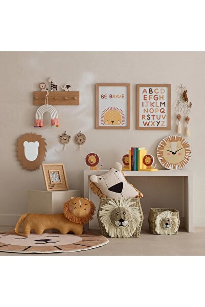 Generic Foresta Handmade Basket with Lion Face Design - 30x30x30 cm