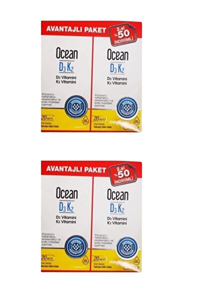 Ocean Vitamin D3k2 Damla 20 Ml 2'li Avantaj Paket 2 Adet