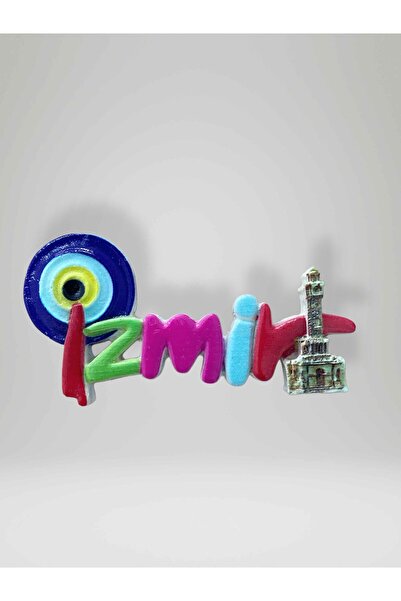 Mundy İZMİR Temalı Kabartmalı Polyester Magnet Buzdolabı Süsü 8,5cm x 4,5cm