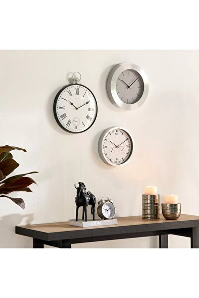 Generic ساعة حائط ميدو مع مقياس الرطوبة ومقياس الحرارة - 25 سم