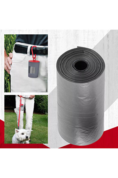 FACKELMANN 59913 Waste Bags, Holder, 2x20 pcs, 36 x 30 cm, Nylon, Grey/red