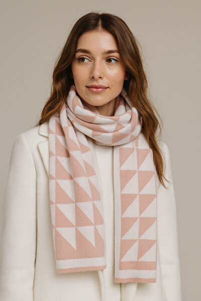 Sebir Moda Triangle Patterned Knitwear Knitted Scarf
