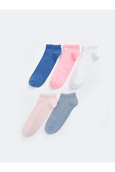 LC Waikiki Lcw Dream Blue Women's Flat Booties Socks 5-Pack
