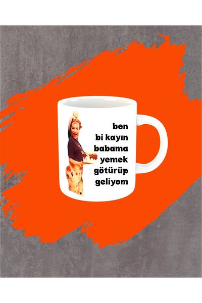 Laputa Tükkan Mükremin, My Traveler, I'M Going to Bring My Father Food and Come Back. Written on a White Mug.