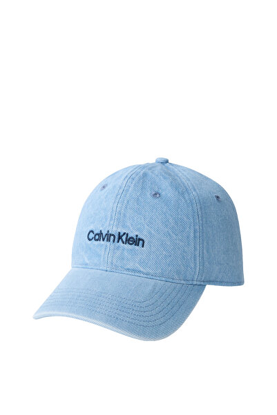 Calvin Klein Women Vintage Denim Titlecase Embroidery Cap