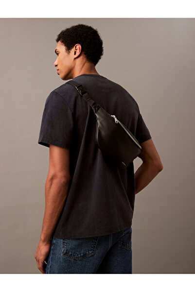 Calvin Klein Men Black Mono Logo Waistbag