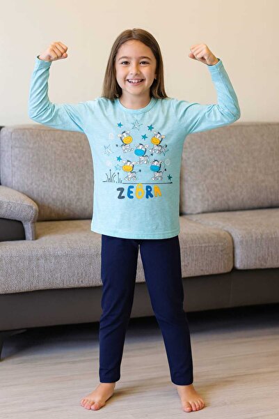 Tenra Set pijama copii bumbac 100% cu model zebră