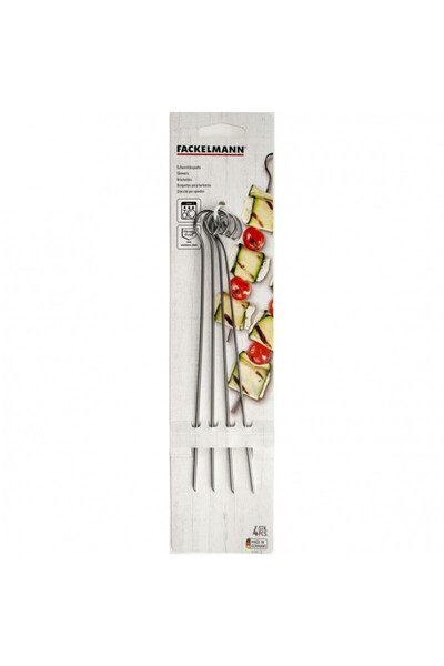 FACKELMANN 56701 skewers, 4 pcs, 21 cm, Stainless steel, Inox