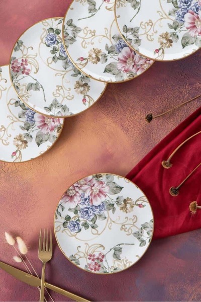 Evimin Eşyası Rosa 6-Piece Cake Plate - 19 cm