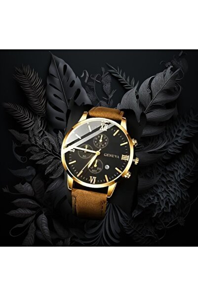 Feronnucci Erkek Kol Saati Deri Kordonlu Roma Rakamlı Saat ST632-b