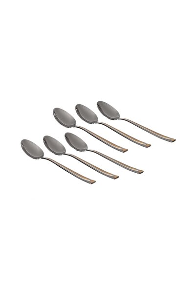 ORIAN طقم ملاعق من الفولاذ المقاوم للصدأ باللون الذهبي مكون من 6 قطع