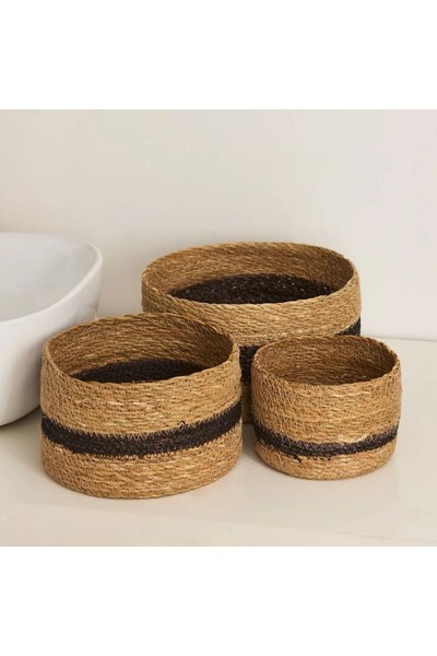 Generic Naturaloom 3-Piece Round Organizing Box Set