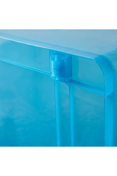 Generic 94L Rolling Storage Box with Wheels and Lid - 66.5 x 45 x 40 cm