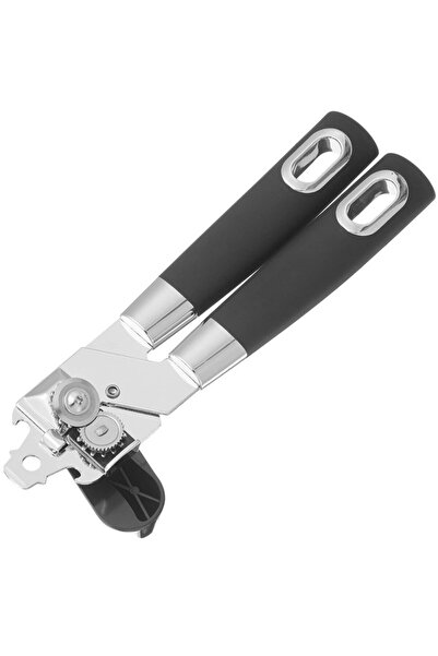 FACKELMANN 25961 Monaco can opener, Stainless steel, 21.2 cm, Black