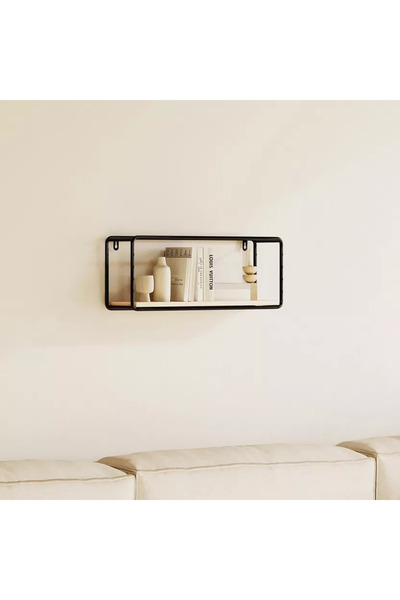 Generic Single-Tier Rectangular Metal Shelf - 40x10x15 cm