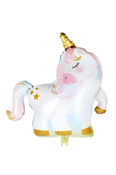 Le Mabelle Beyaz Unicorn Figür Parti Balonu