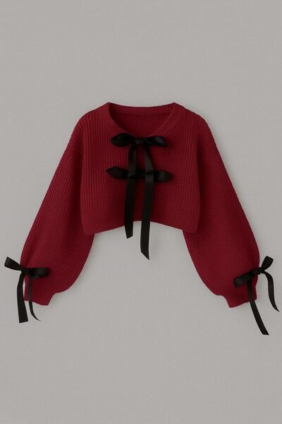 bb butik basic Kurdeleli Triko Kazak T3435