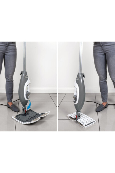 Shark Aparat de curățat cu abur S6005EU, 1200W, 0.5l, 2 moduri, Klick'n Flip, jet de abur, lavetă anti-murdărie, alb/gri