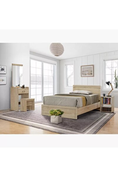 Generic Olive wood side table with open shelves