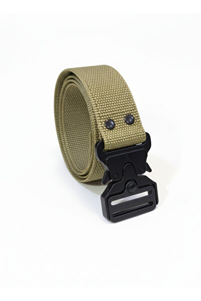 Kemer Dünyası Metal Cobra Buckle Tactical Style Black Palaska Belt Desert Color