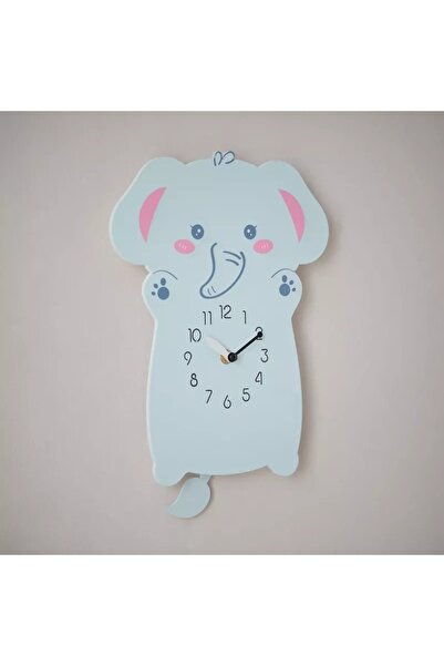 Generic ساعة حائط بندولية على شكل فيل من بلاي لاند - 24×35 سم