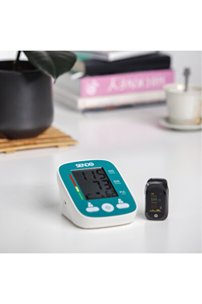 Sendo Un tensiometru, pentru 2 persoane, memorare 90 de măsurători, detectarea aritmiei, verde/alb