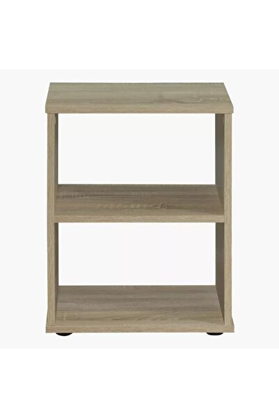 Generic Olive wood side table with open shelves