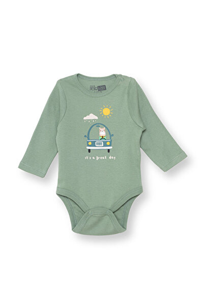 ebebek Hello Baby HelloBaby Erkek Bebek Uzun Kol Body Çıtçıtlı Yaka Uzun Kol