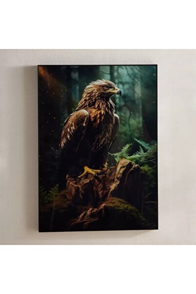 Generic صورة مؤطرة لـ "صقر الحفرة" - 50x70x2.5 سم