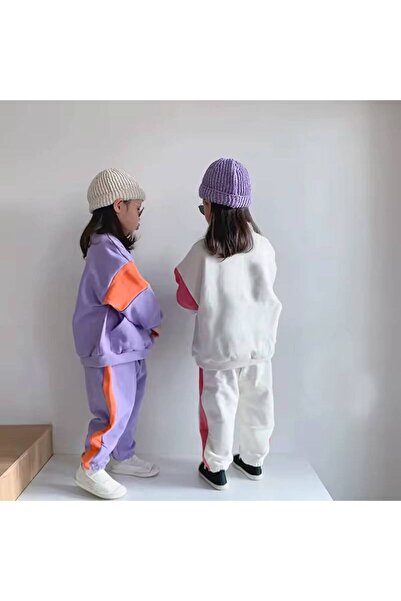 Çamur Kids Cool Slogan Zippered Kids Tracksuit Set - Girls Boys Sportswear 2-6 Years