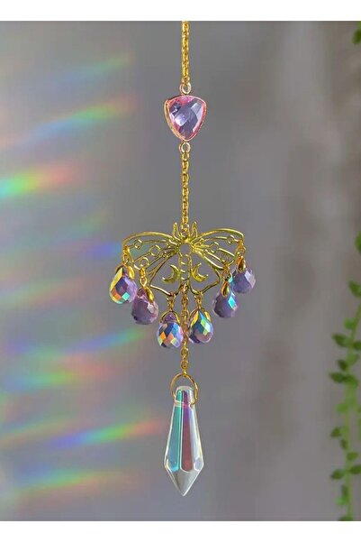 Bozy Kelebek Kristal Taşlı Güneş Yakalayıcı Suncatcher Ev Dekoru, Gökkuşağı I...