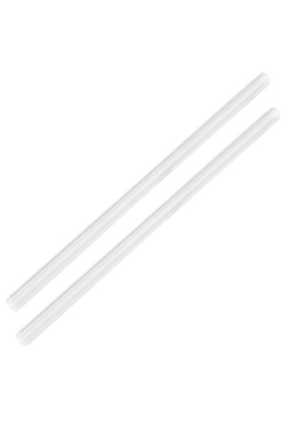 FACKELMANN Glass straws with brush 54845, 4 pcs + 1, 22 cm, Diameter 8 mm, Glass, Transparent