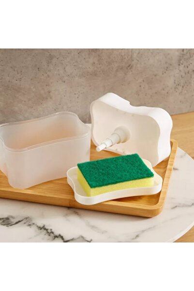Generic Mika 2-in-1 Soap Dispenser with Sponge - 14.5 x 9.5 x 10.7 cm