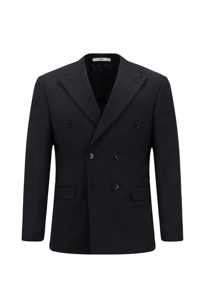 Kiğılı Regular Fit Pointed Collar Wool Double Breasted Closure Suit