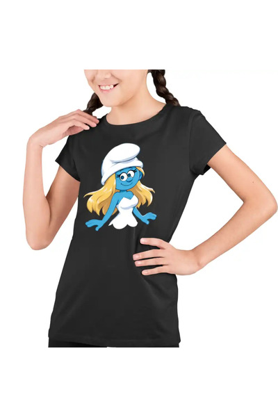 OEM Tricou Copii Fete Strumfita Strumfii Smurfette
