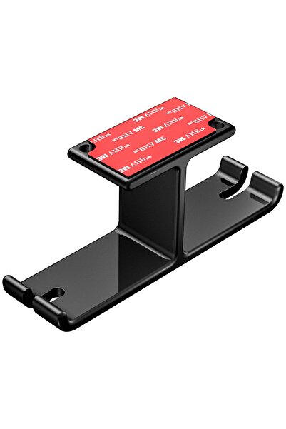 PadForce Suport dublu Suport dublu pentru căști, clemă de birou cu adeziv sau șuruburi - Negru