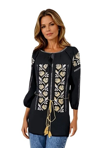 rody's forever Bluza tip ie dama B23, negru/alb , marimea 2XL