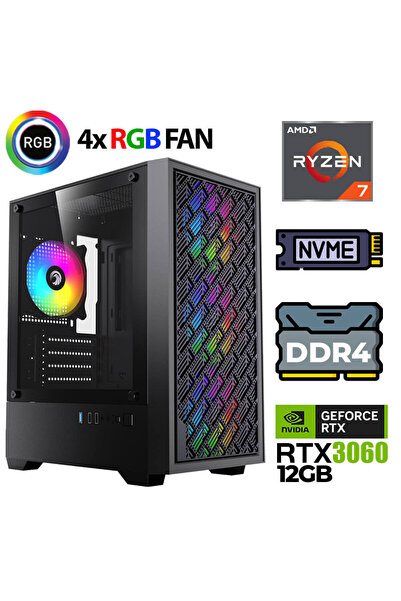 KİNGER KX440 Ryzen 7 5700X 16GB Ram 512GB M.2 NVMe SSD 12GB RTX3060 Masaüstü ...