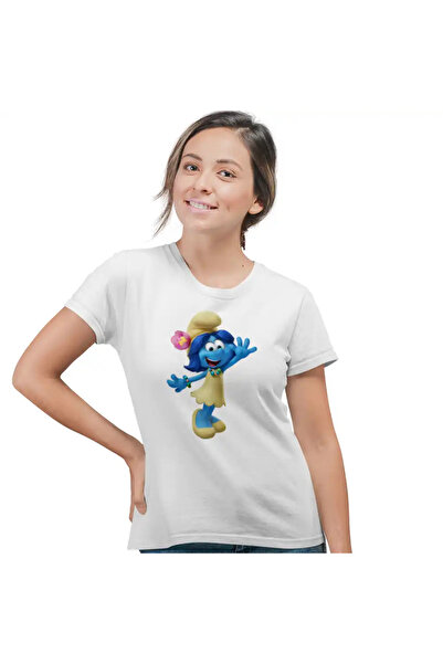 OEM Tricou Femei Smurf Blossom Strumfii