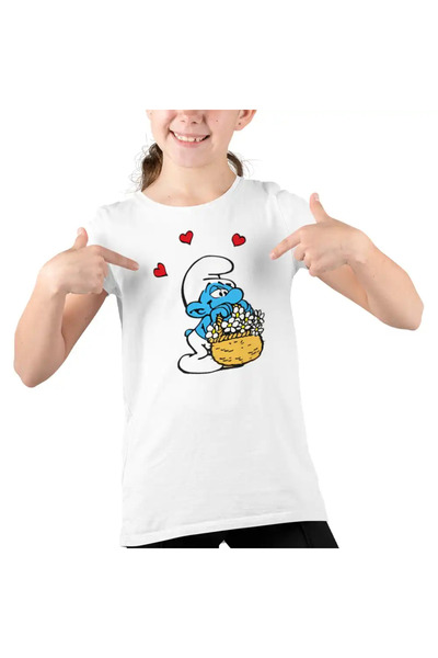 OEM Tricou Copii Fete Strumfii Indragostit Dragobete Valentine Day