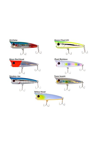 RYUJI Pop Walker 10cm 24gr Maket Yem  PEARL RAINBOW